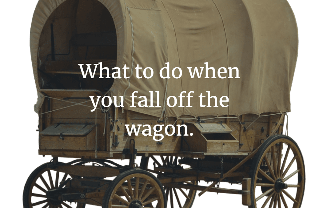 What to do when you fall off the wagon